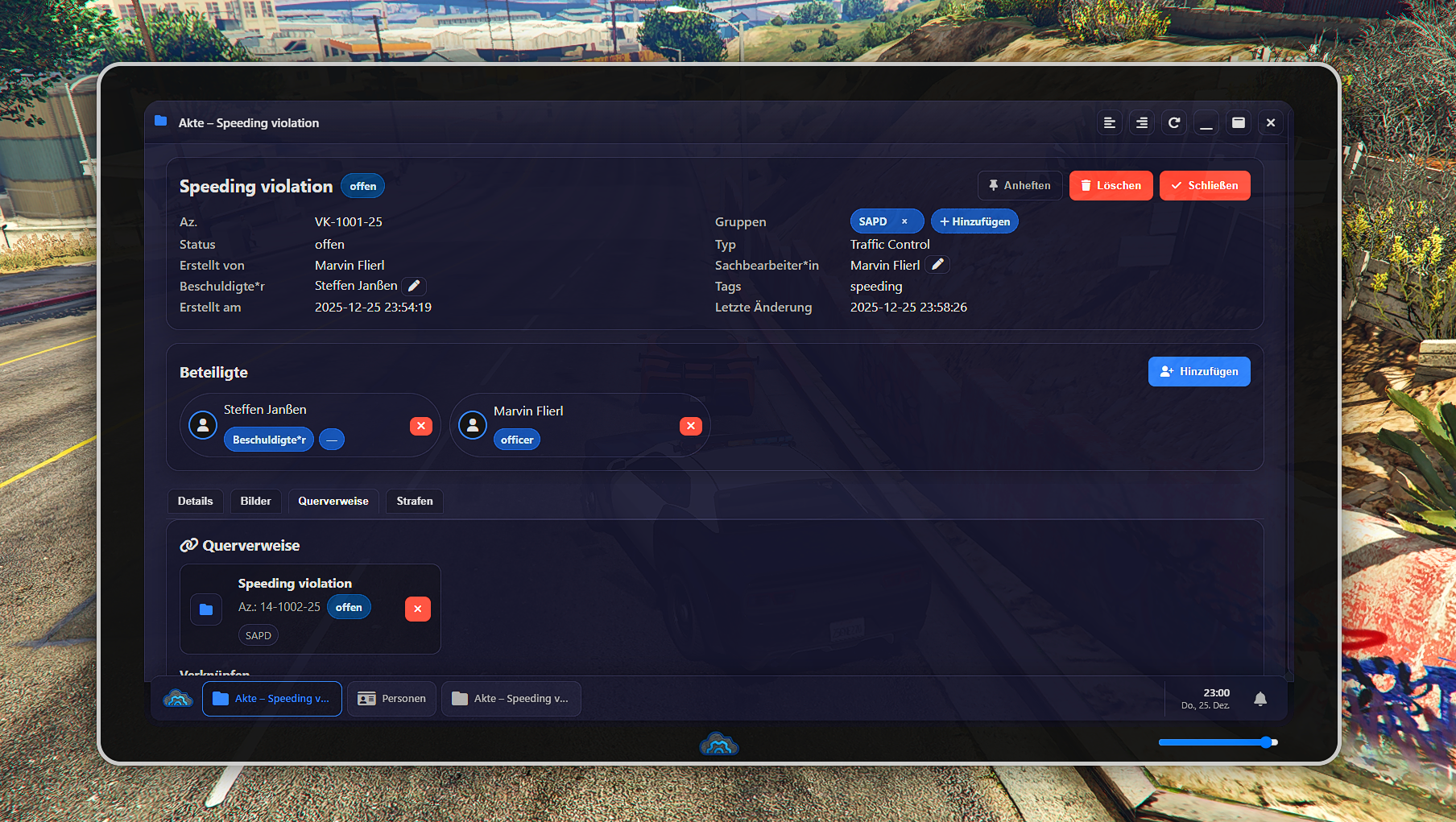 Cross-References for Case Files