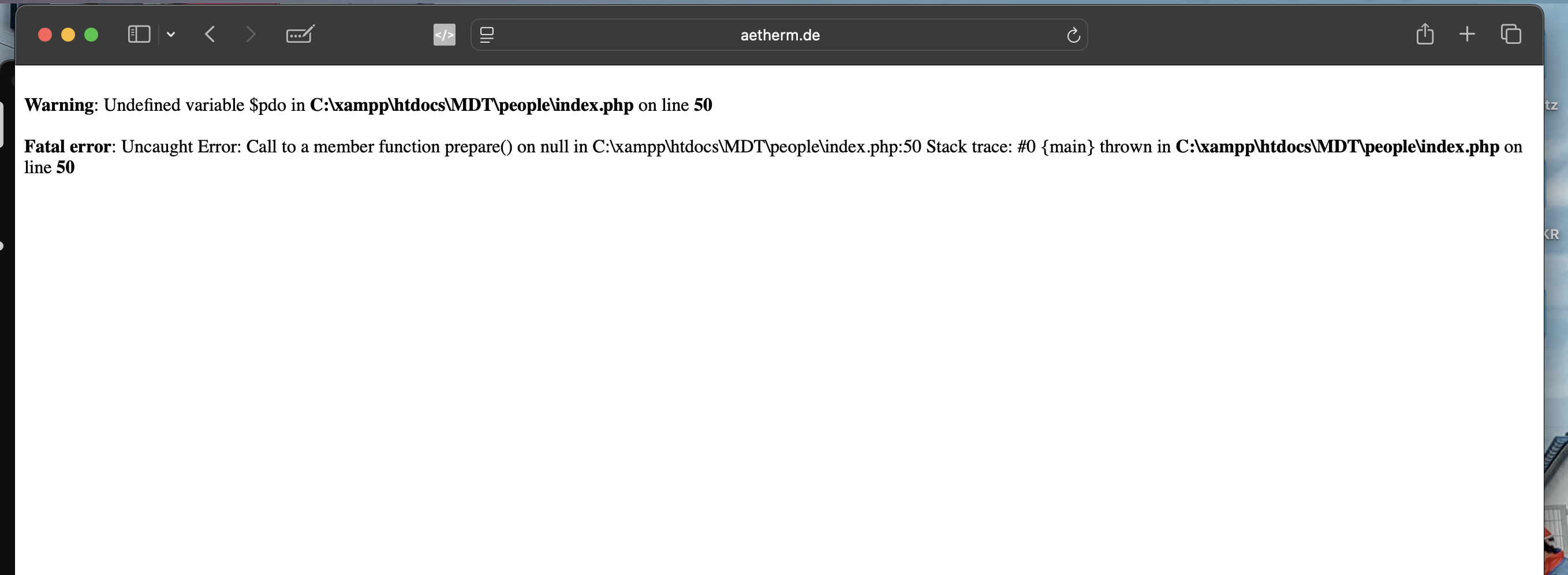 The Beginning of the AetherM MDT